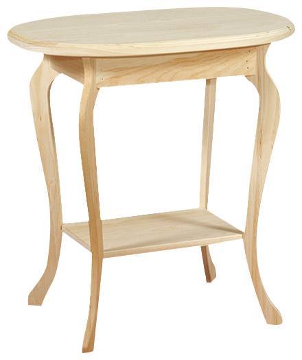 [26 Inch] Queen Anne Oval Table