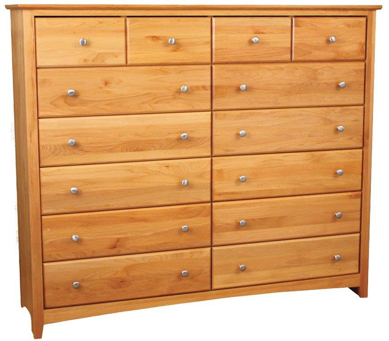 [61 Inch] Alder Shaker 14 Drawer Dresser