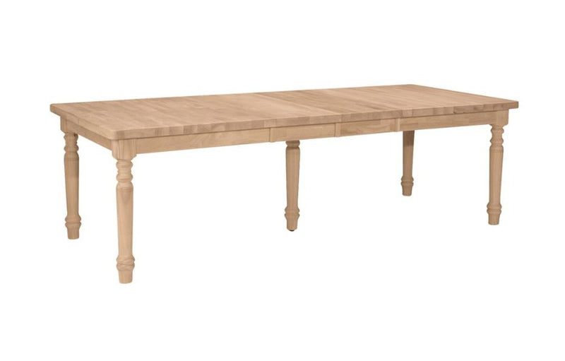 96" Farmhouse Extension Dining Table with Turned Legs