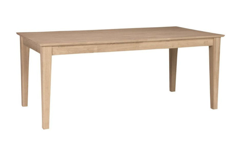 72" Shaker Solid Dining Table